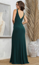 Adora Design 3227 - Ruched V-Neck Sheath Evening Dress