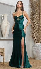 Adora Design 3237 - Ruched Ornate Sweetheart Long Dress