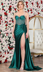 Adora Design 3295 - Beaded Lattice Back Sheath Prom Gown