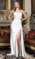 Adora Design 3302-01 - Floral Lace Sweetheart Wedding Gown