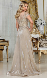 Adora Design 3316-03 - Illusion Bateau Embroidered Formal Gown