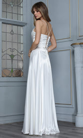 Adora Design 3368-01 - Cowl Neckline Minimalist Long Gown