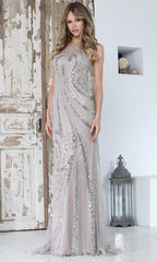 Adora Design 3378-03 - Illusion Jewel Sheath Formal Gown