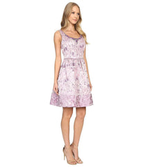Adrianna Papell - 41919570 Metallic Jacquard Floral Cocktail Dress