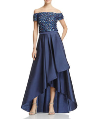 Adrianna Papell - Sequined High Low Gown AP1E201583