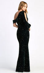 Adora Design 3070 - Sparkly Bishop Sleeve Gown