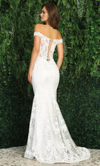 Adora Design 3123-01 - Mermaid Bridal Dress with Floral Embroidery