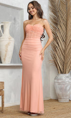 Adora Design 3228 - Corset Style Ruched Strapless Evening Dress